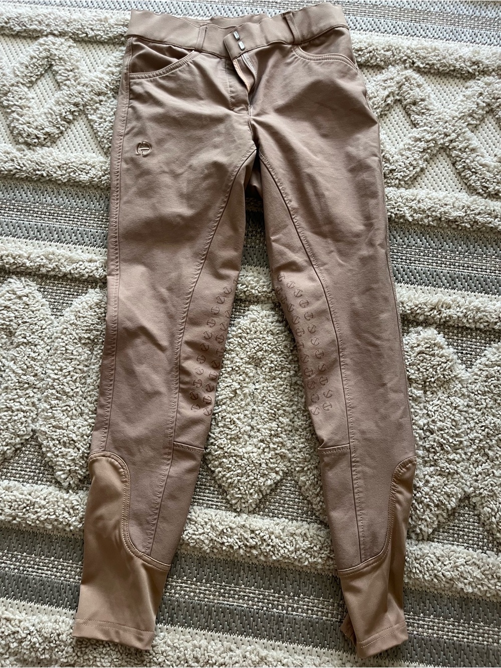 Women's Riding Tights with Silicone Seat Grip - Tan